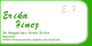 erika hincz business card